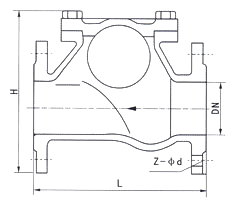 中核苏阀球型止回阀结构图